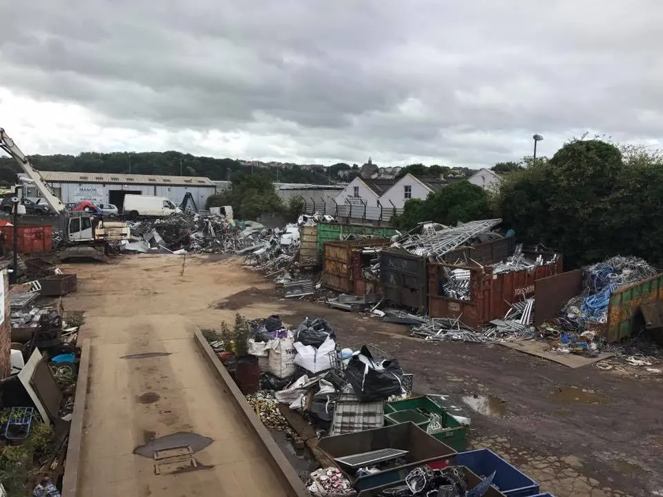 view from the air of yard