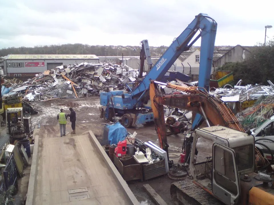 aerial view of machinery